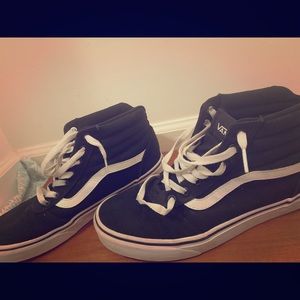 Black and white vans